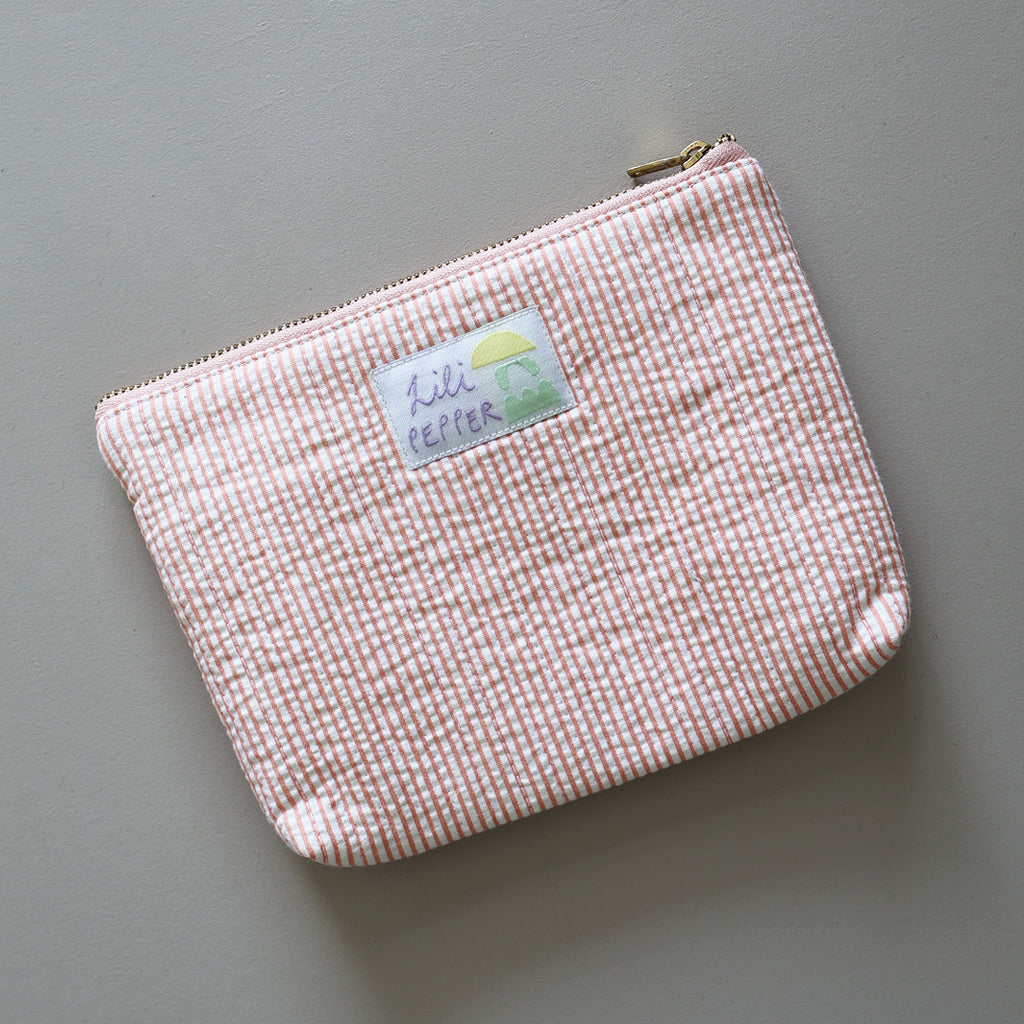 Necessaire abgesteppt *Orange Stripe