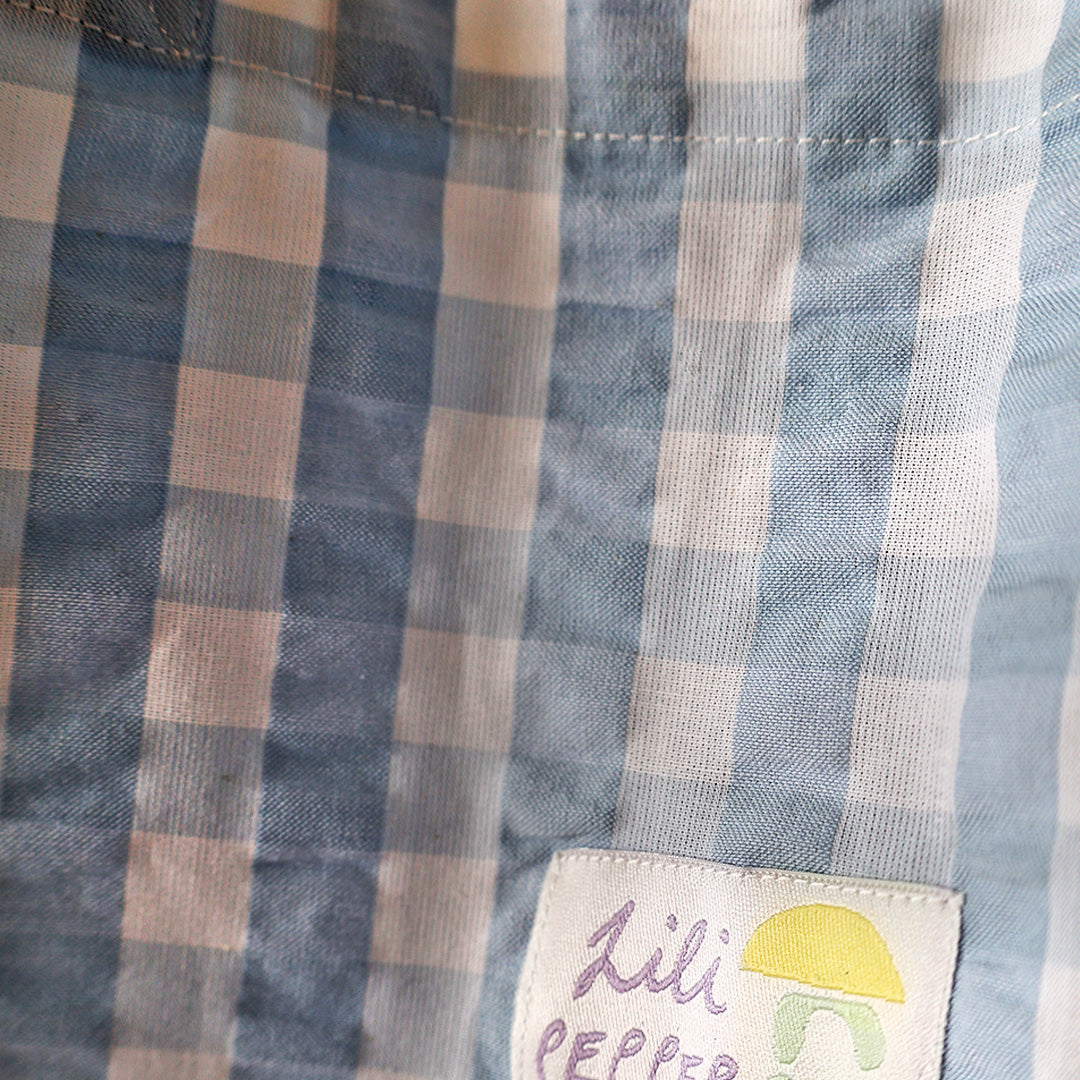 Cotton Bag *Check Light Blue