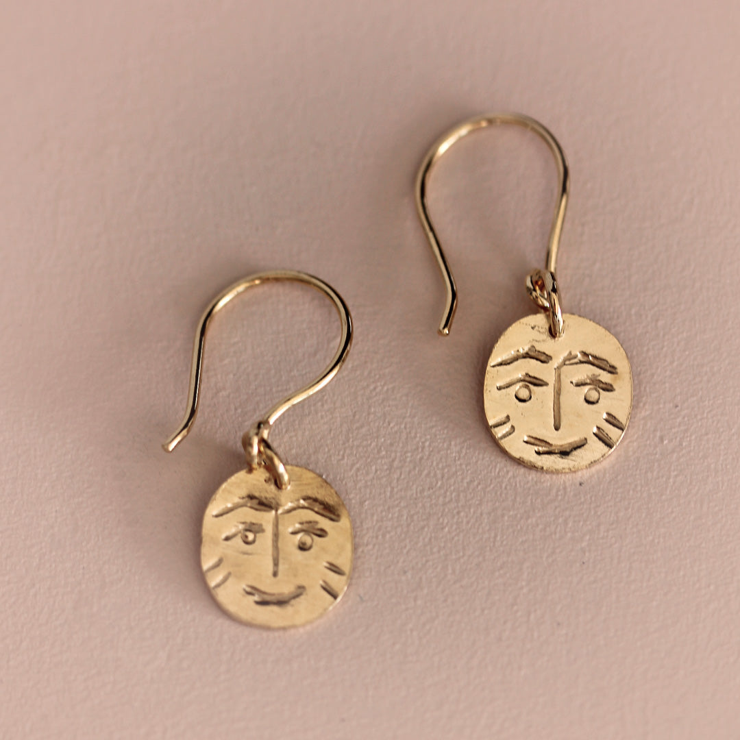 Earrings *Moon gold-plated