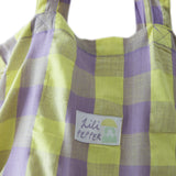 Baumwolltasche *Check Lemon Purple
