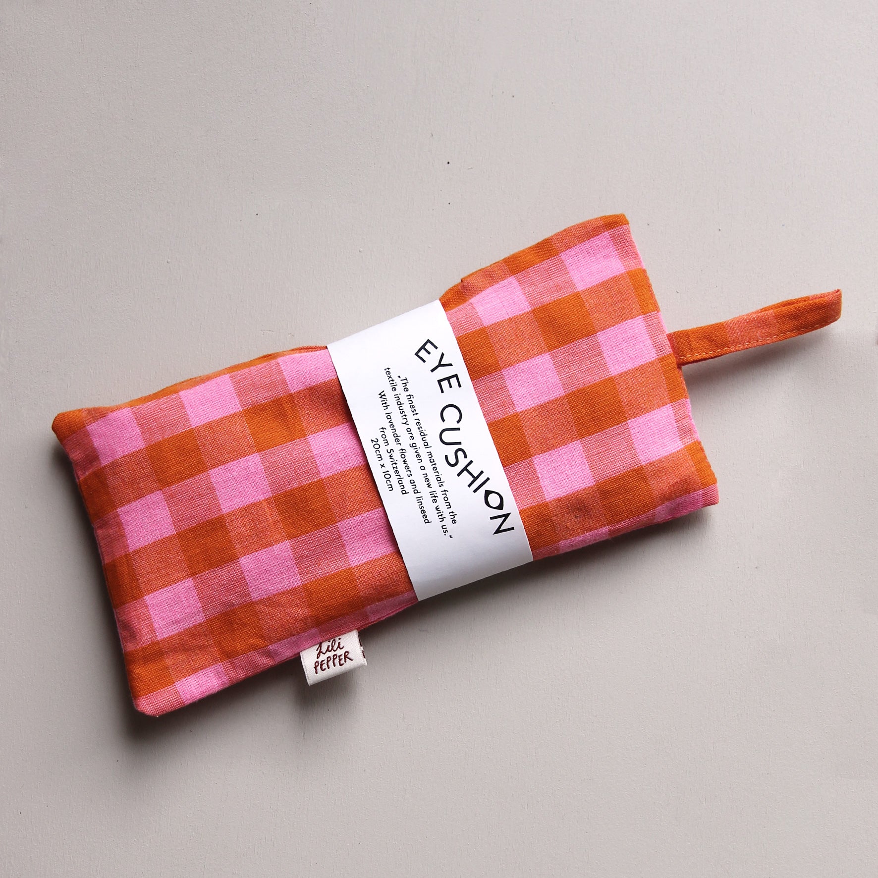 Eye cushion *Check Pink Orange