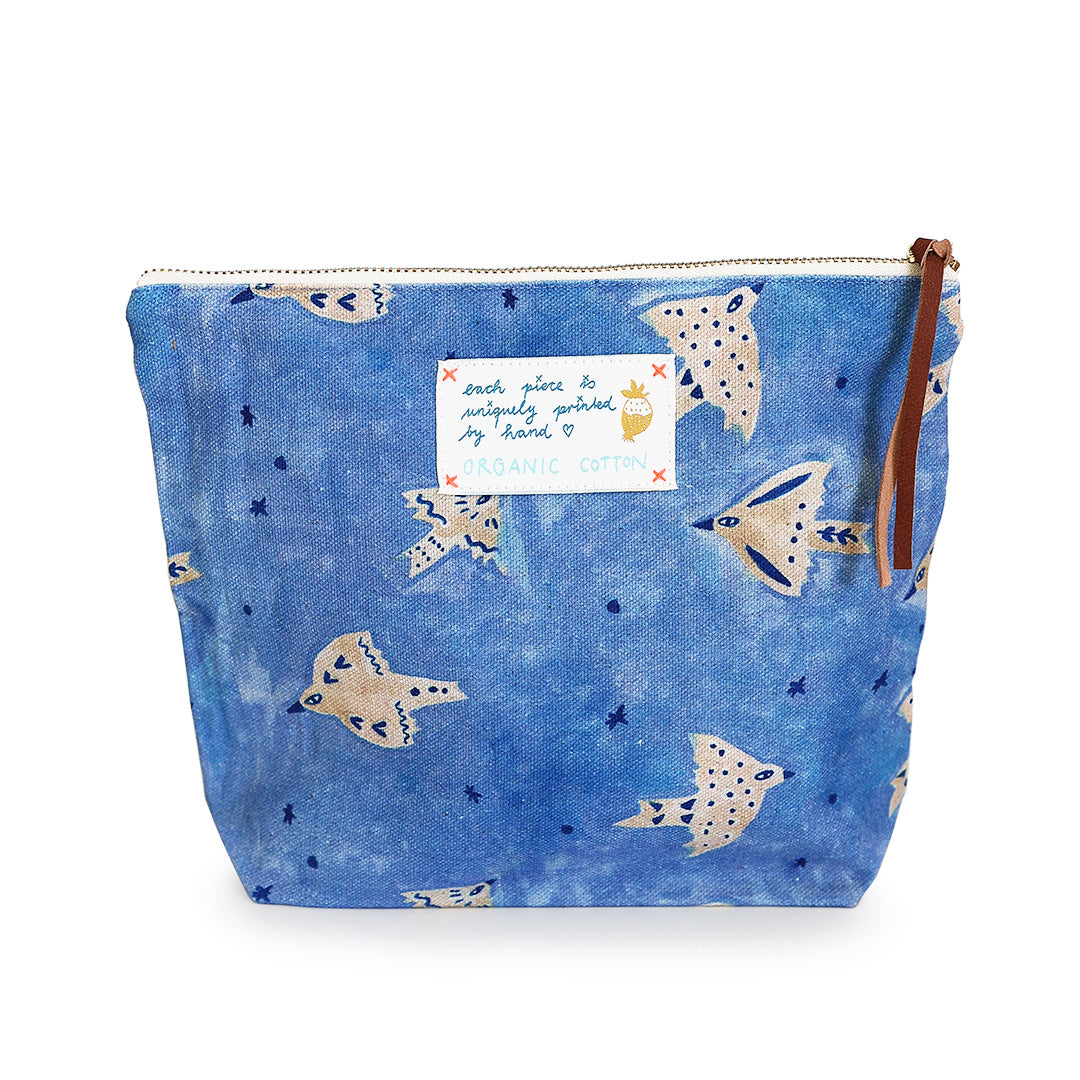 *Night Birds* Organic Cotton Pouch - Lili Pepper