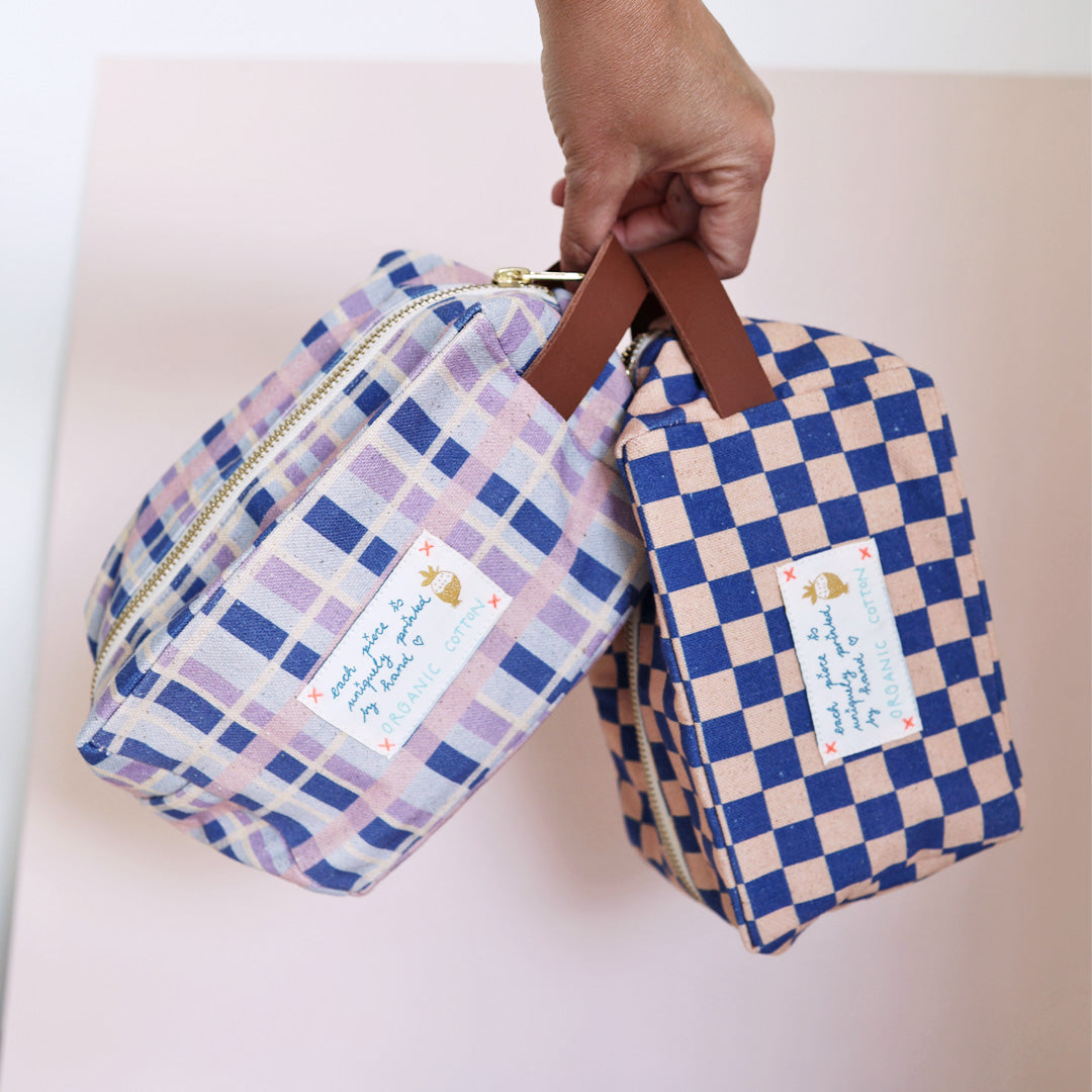 Organic Cotton Pouch *Check Multi