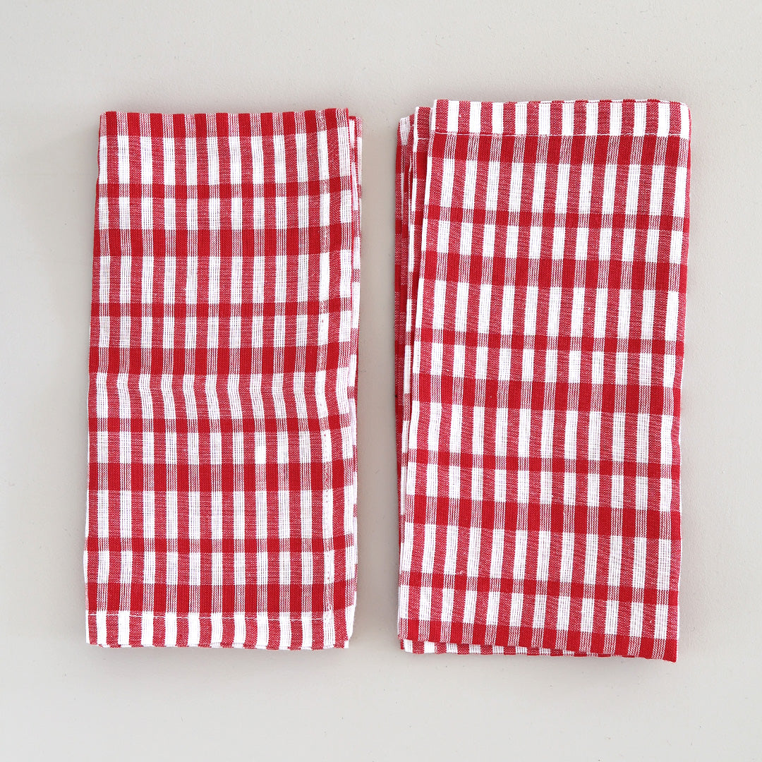 Napkin *Check Red Small