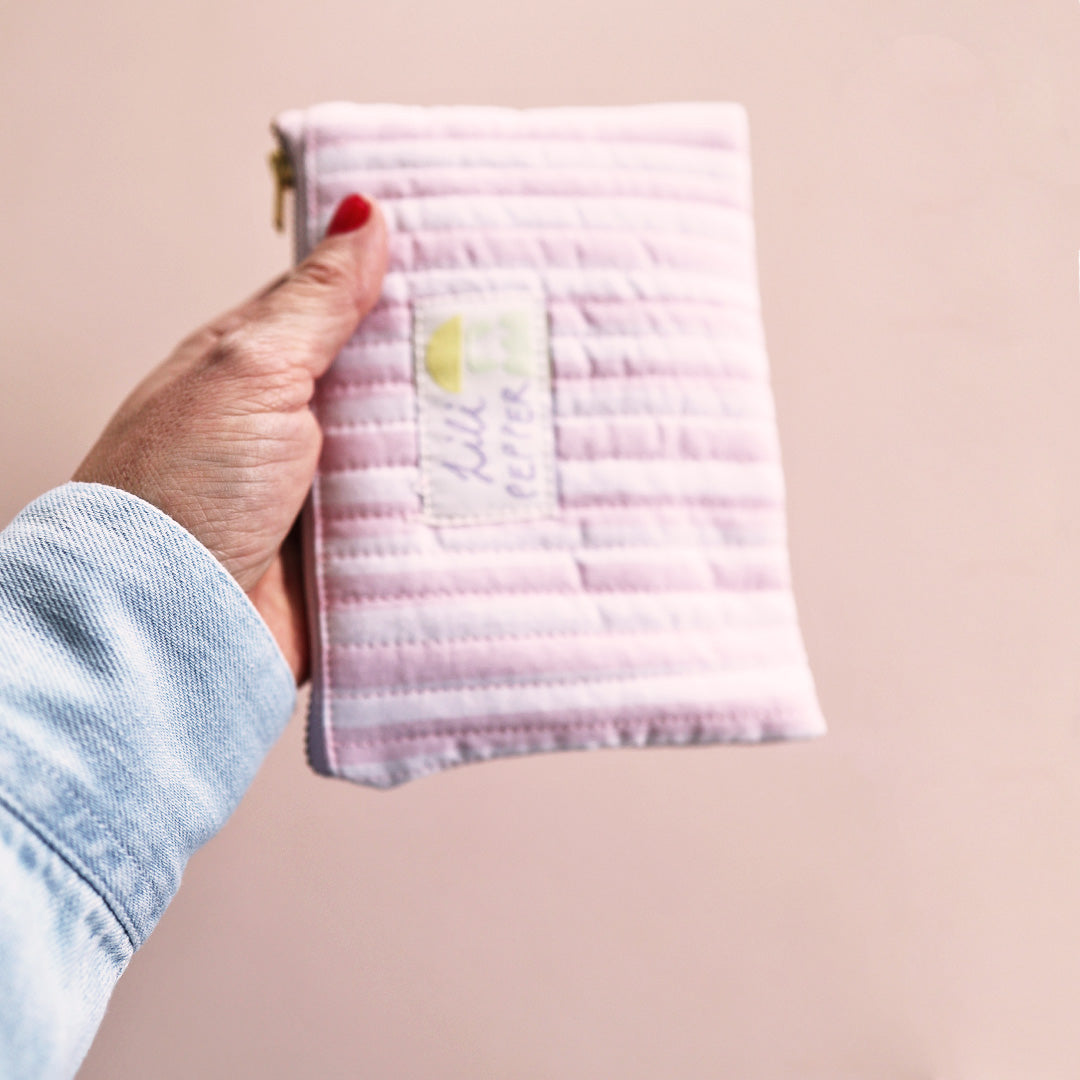 Mini Necessaire *Stripe Rose