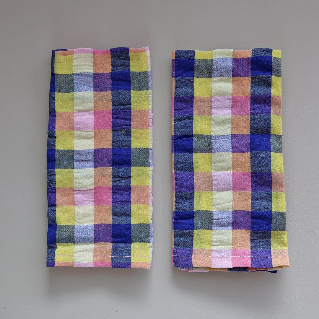Serviette *Check Pink Blue Yellow