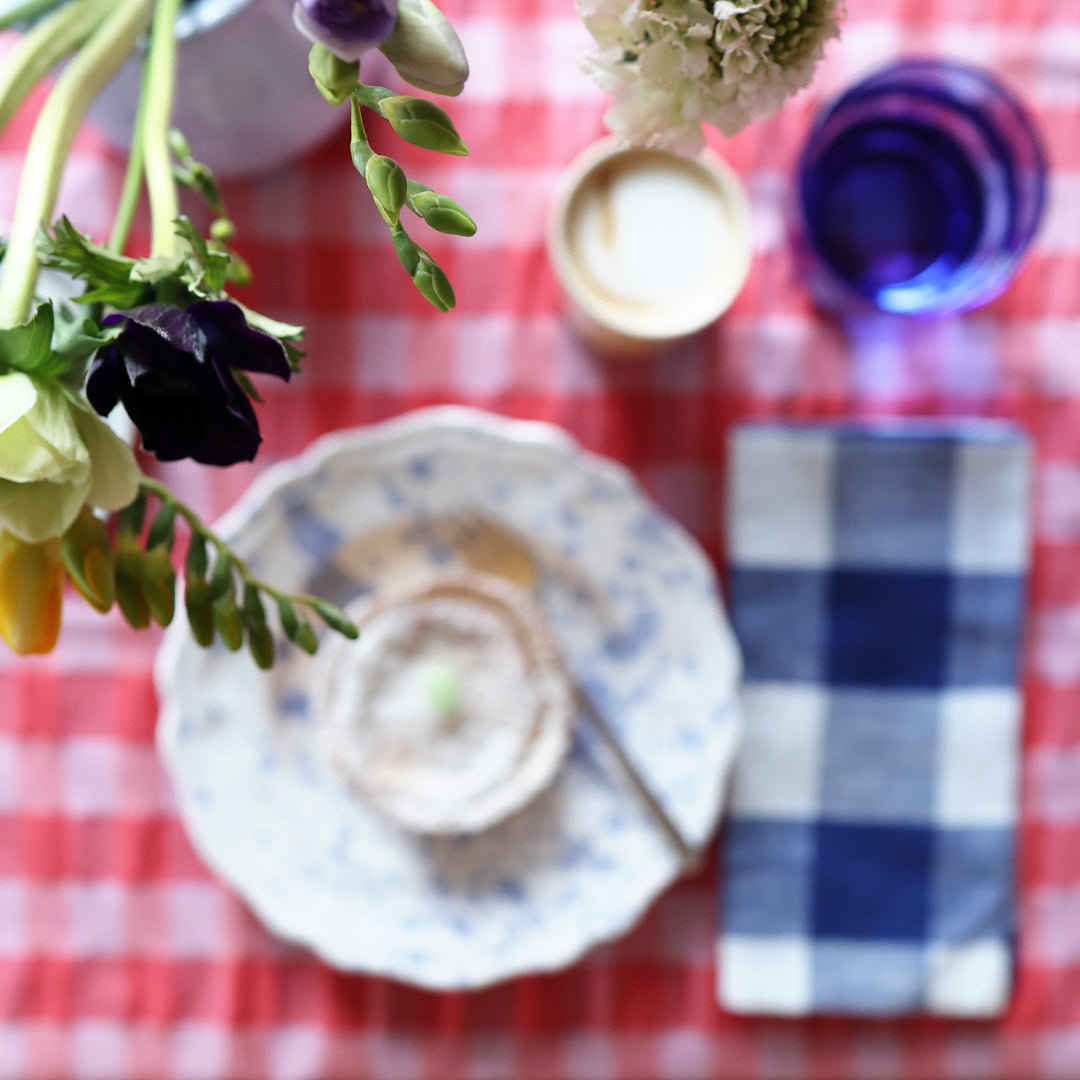 Table cloth *Check Pink Lilac