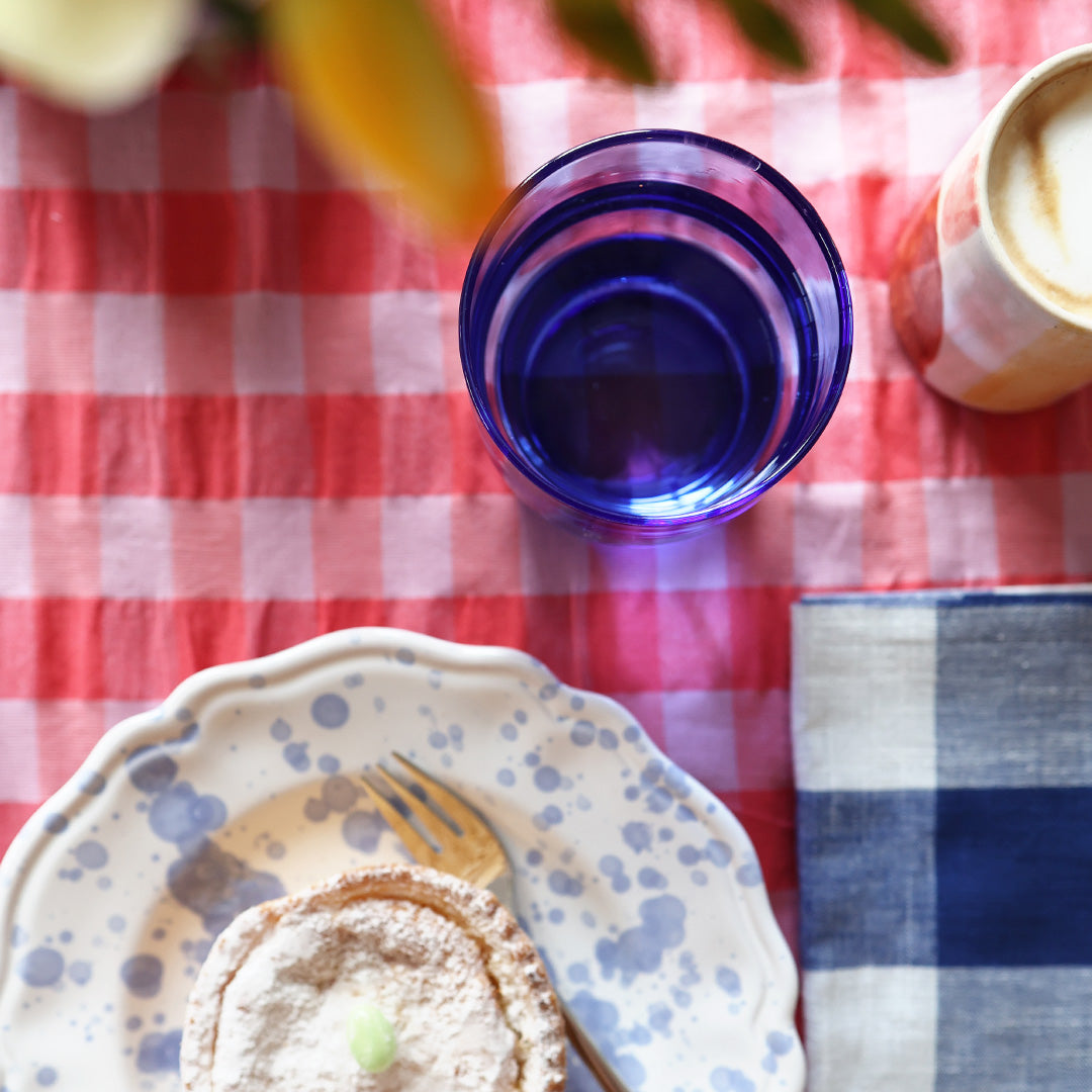 Table cloth *Check Pink Lilac