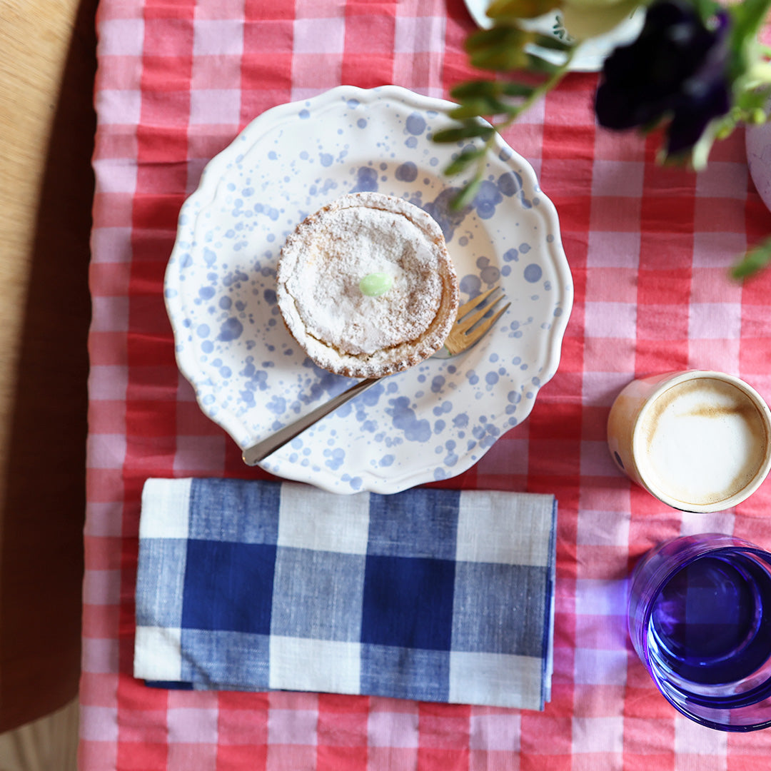 Table cloth *Check Pink Lilac