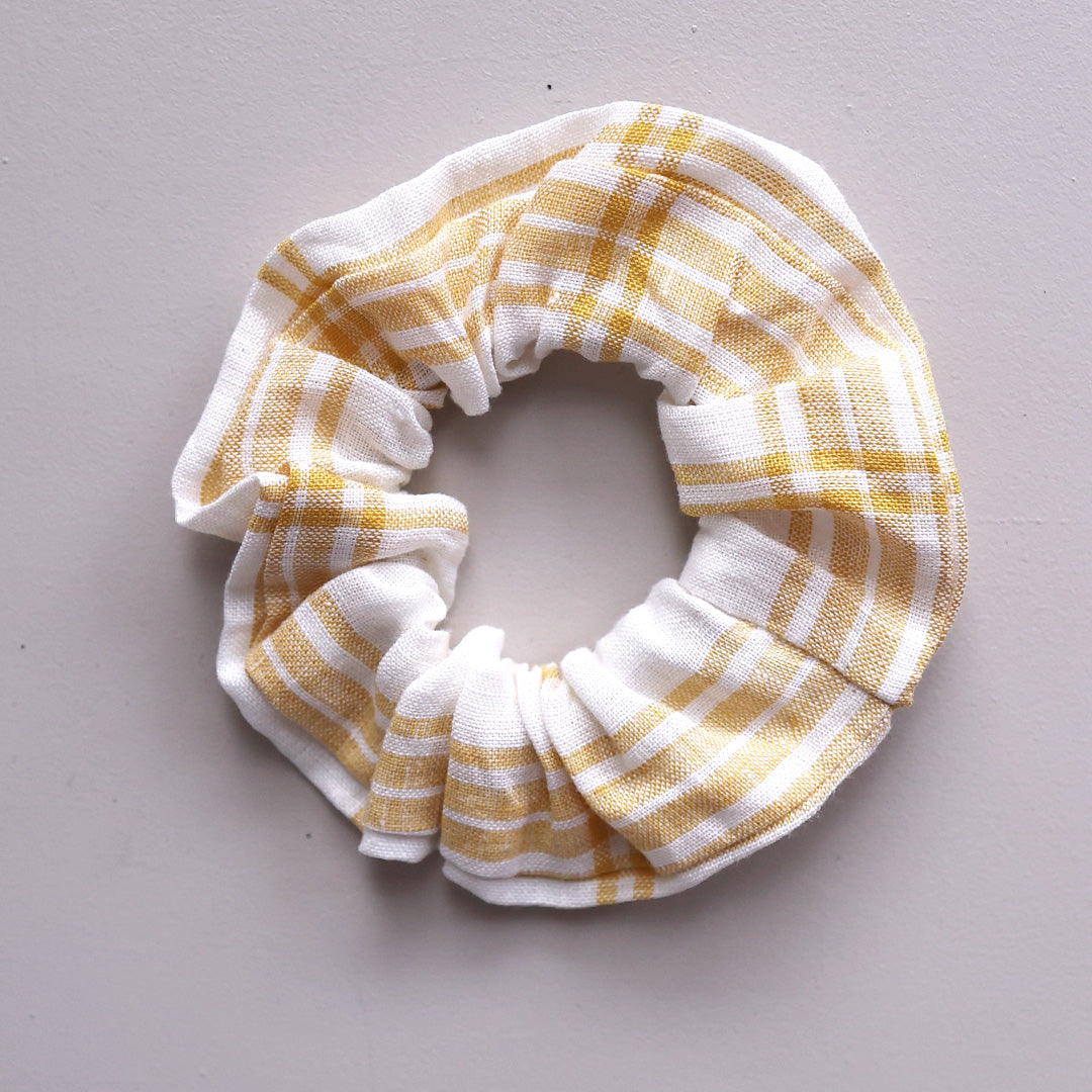 Scrunchie *Check Yellow Cream - Lili Pepper