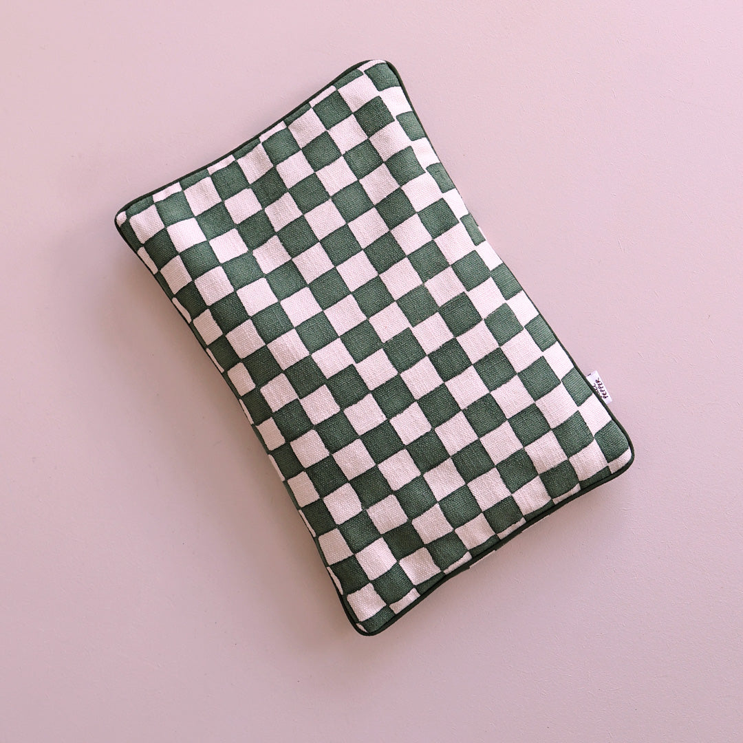 Kirschkernkissen *Check Rose Green