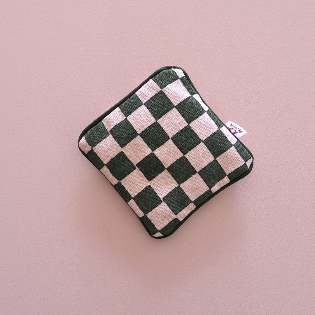 Mini heat pad *Check Rose Green