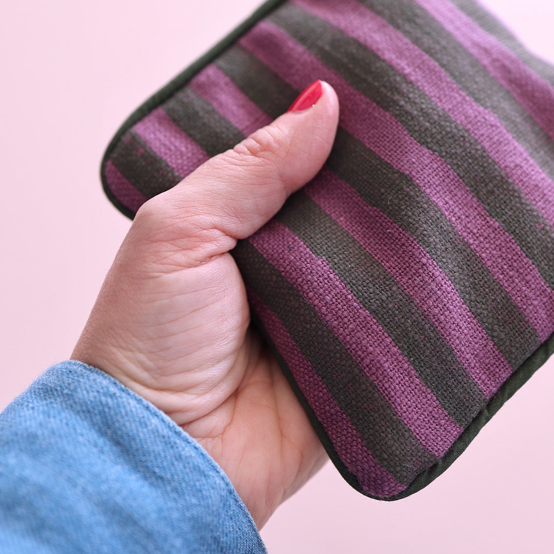 Mini heat pad *Stripe Green Purple