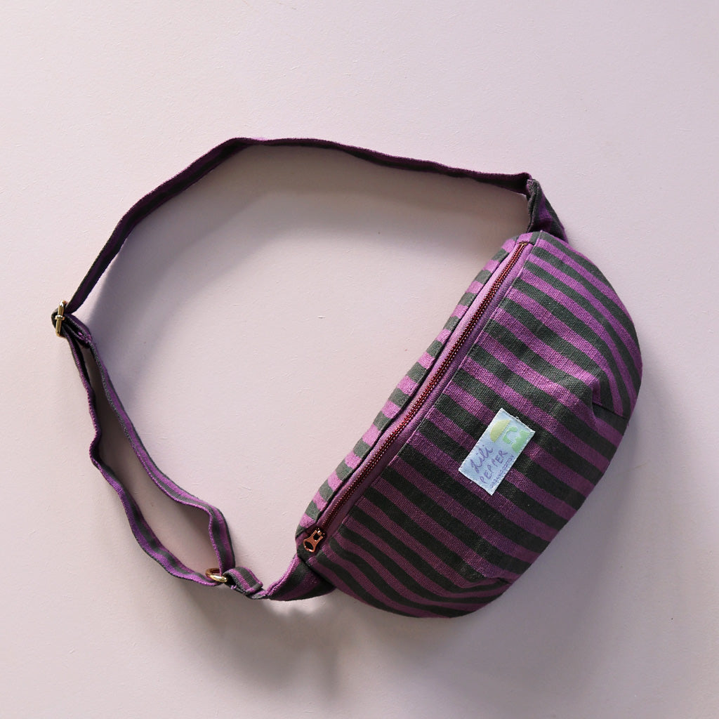 Shoulder bag *Stripe Green Purple