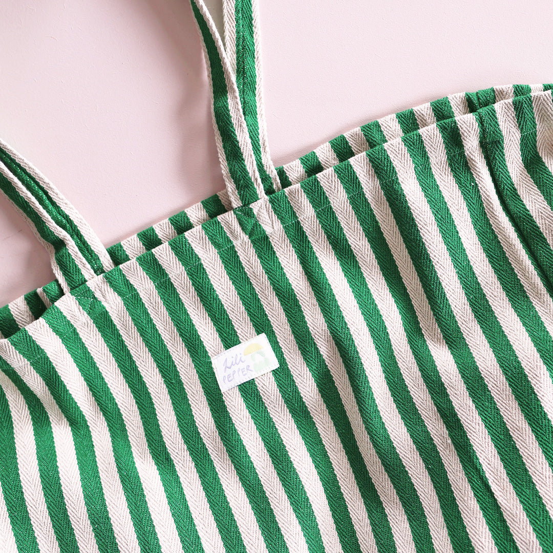 Baumwolltasche *Green Stripe