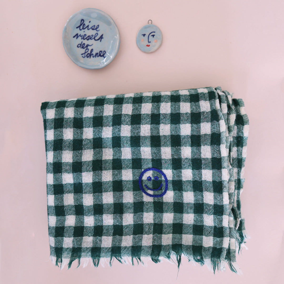 Wool Scarf *Check Forest