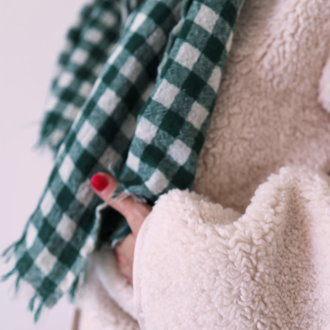 Wool Scarf *Check Forest