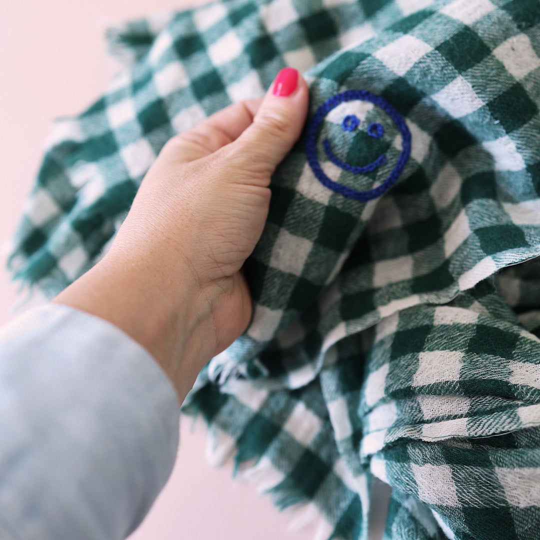 Wool Scarf *Check Forest