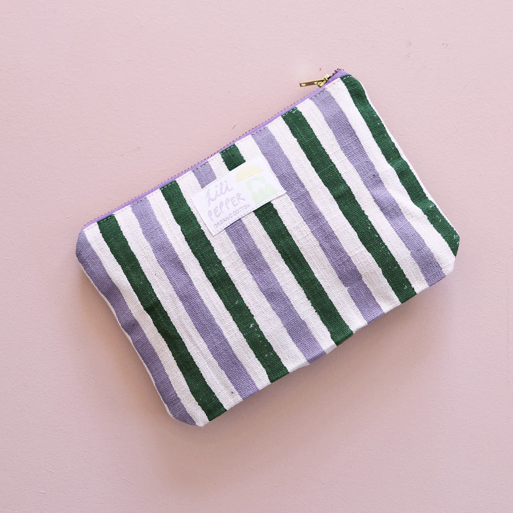 Blockprint pouch *Lavender