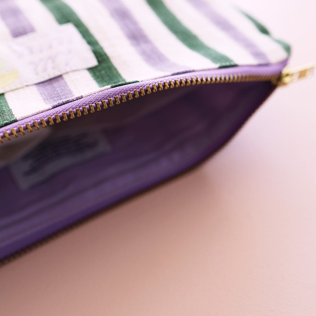 Blockprint pouch *Lavender