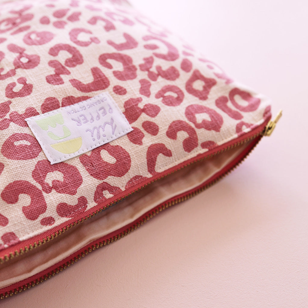 Block Print Pouch *Leo Pink