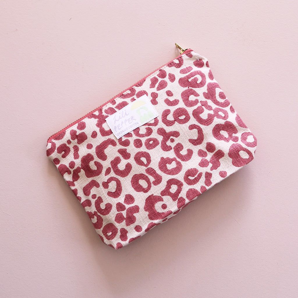 Block Print Pouch *Leo Pink