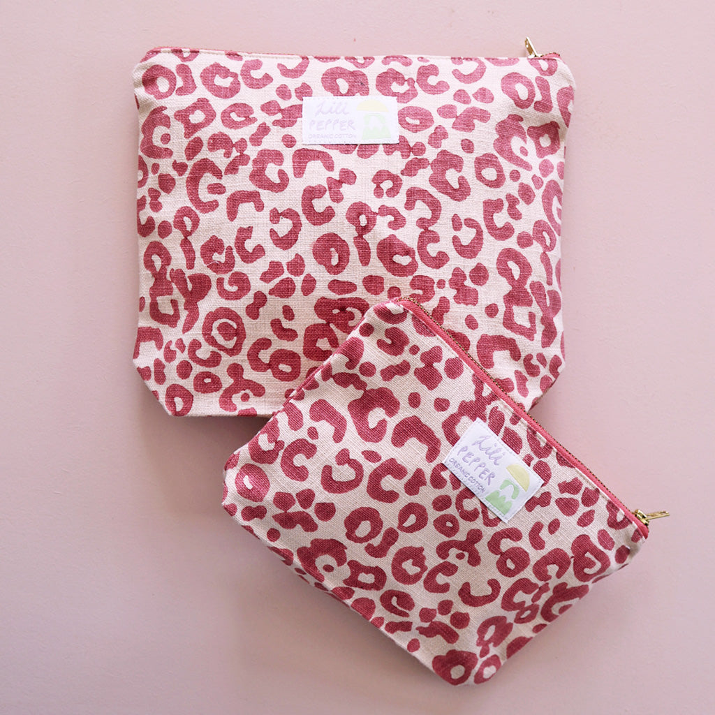 Block Print Pouch *Leo Pink