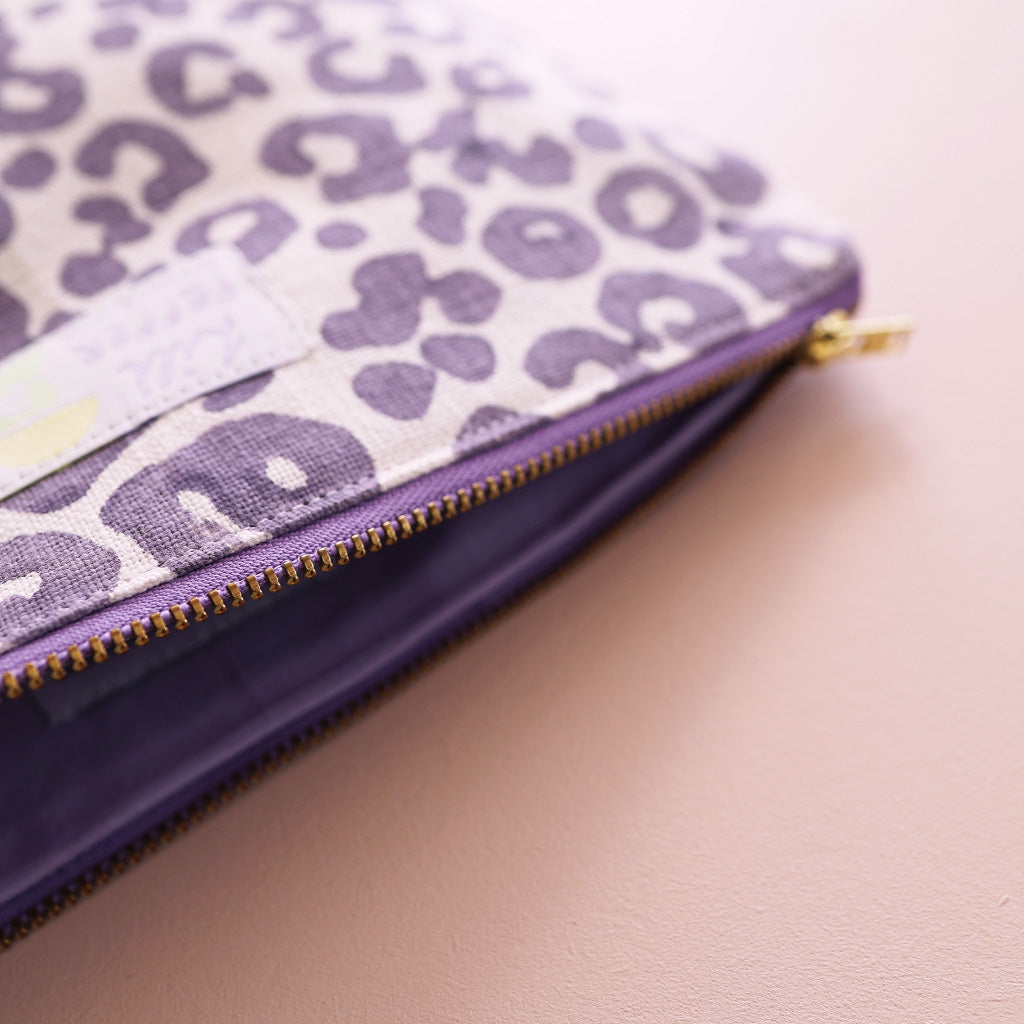Block Print Pouch *Leo Lavender