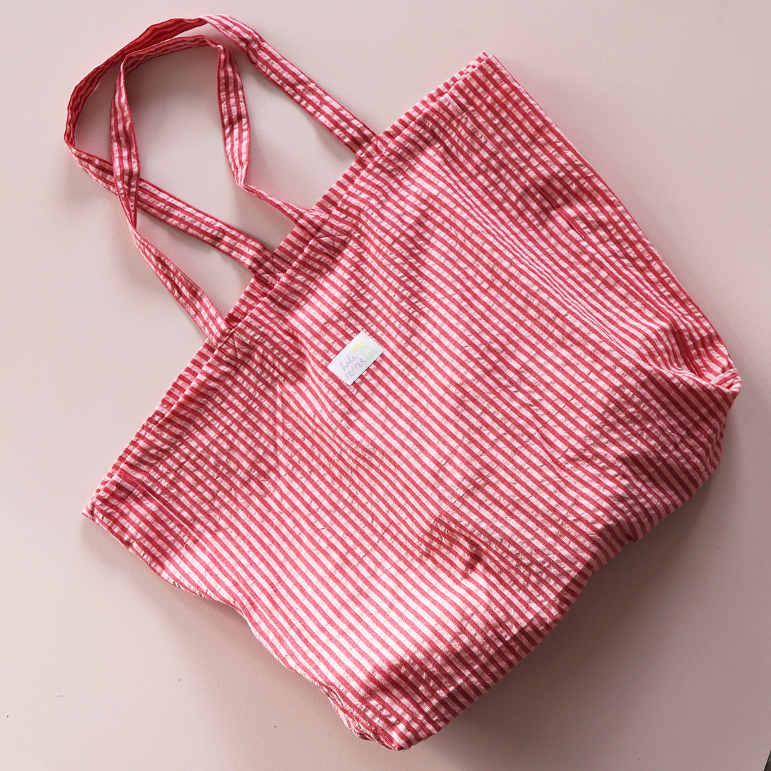 Baumwolltasche *Stripe Rose Red - Lili Pepper
