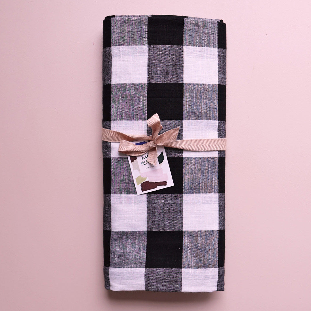 Tablecloth *Check Black Big