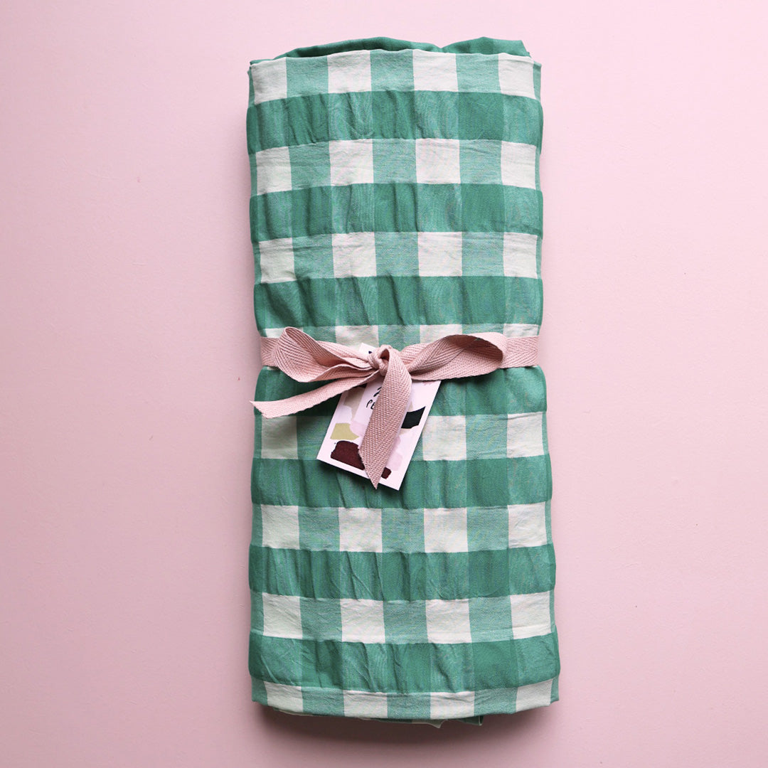 Tablecloth *Check Green Big