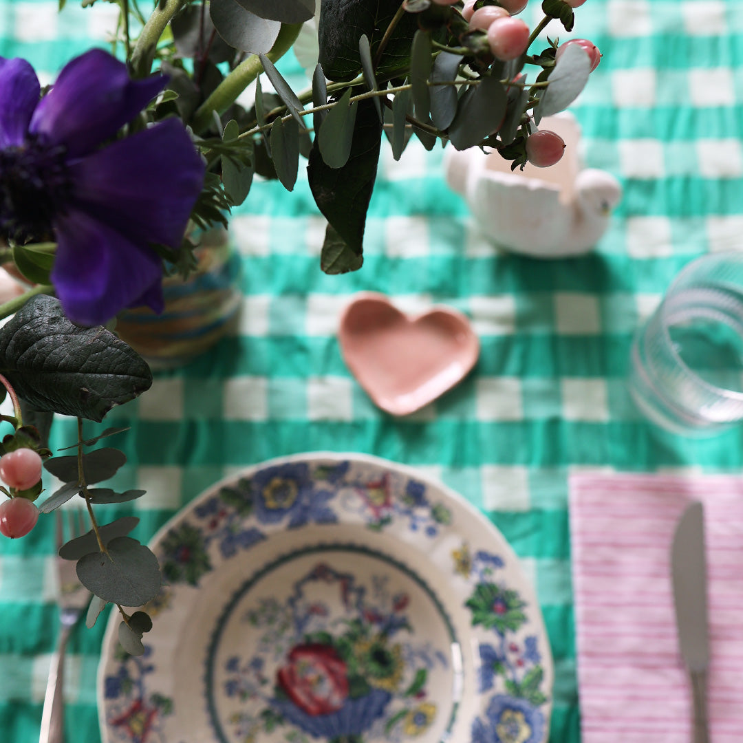 Tablecloth *Check Green Big