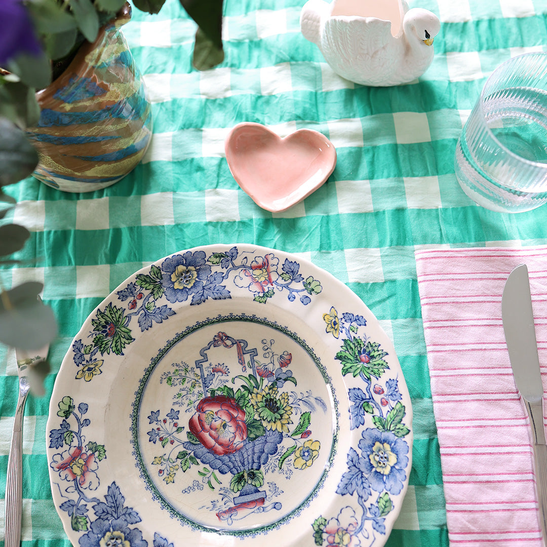 Tablecloth *Check Green Big