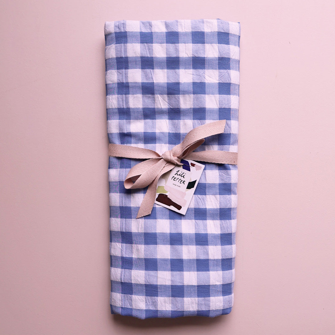 Tablecloth *Check Light Blue