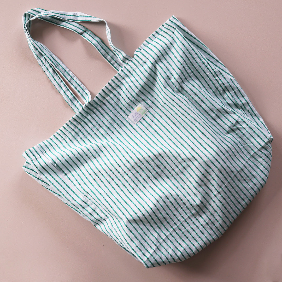 Baumwolltasche *Stripe Green - Lili Pepper