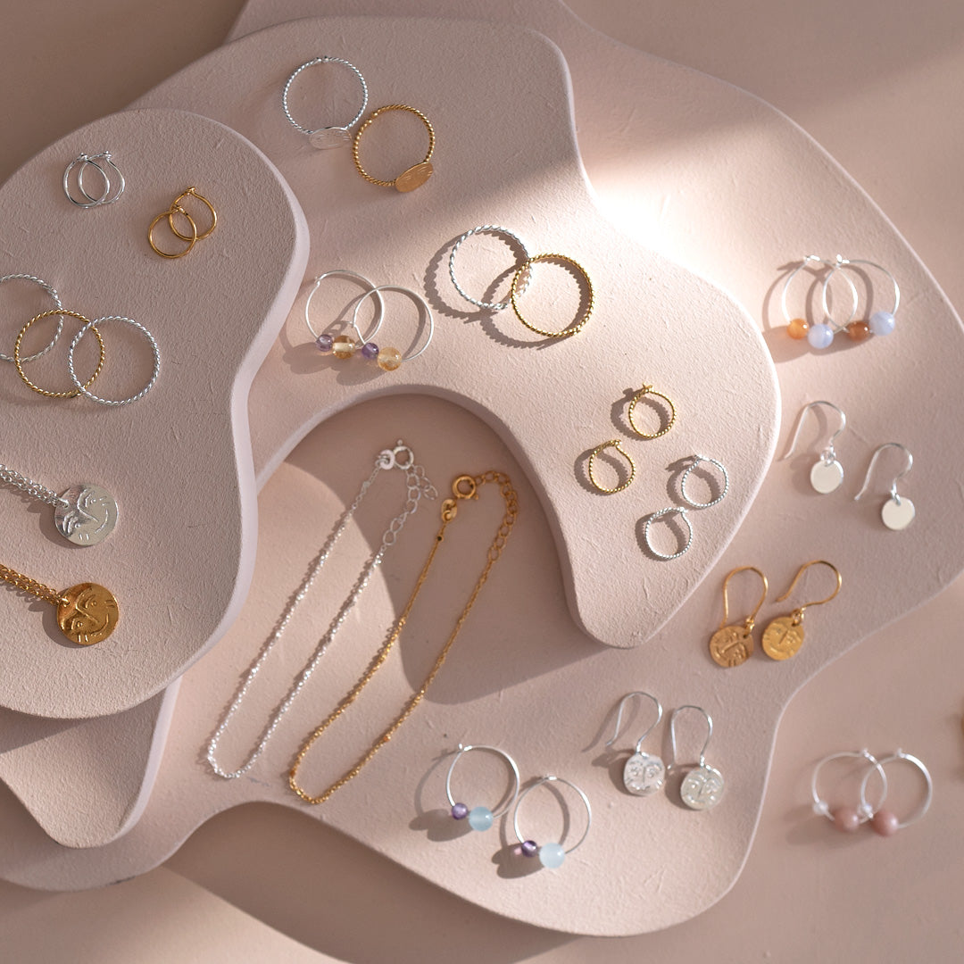 Earrings *Moon gold-plated