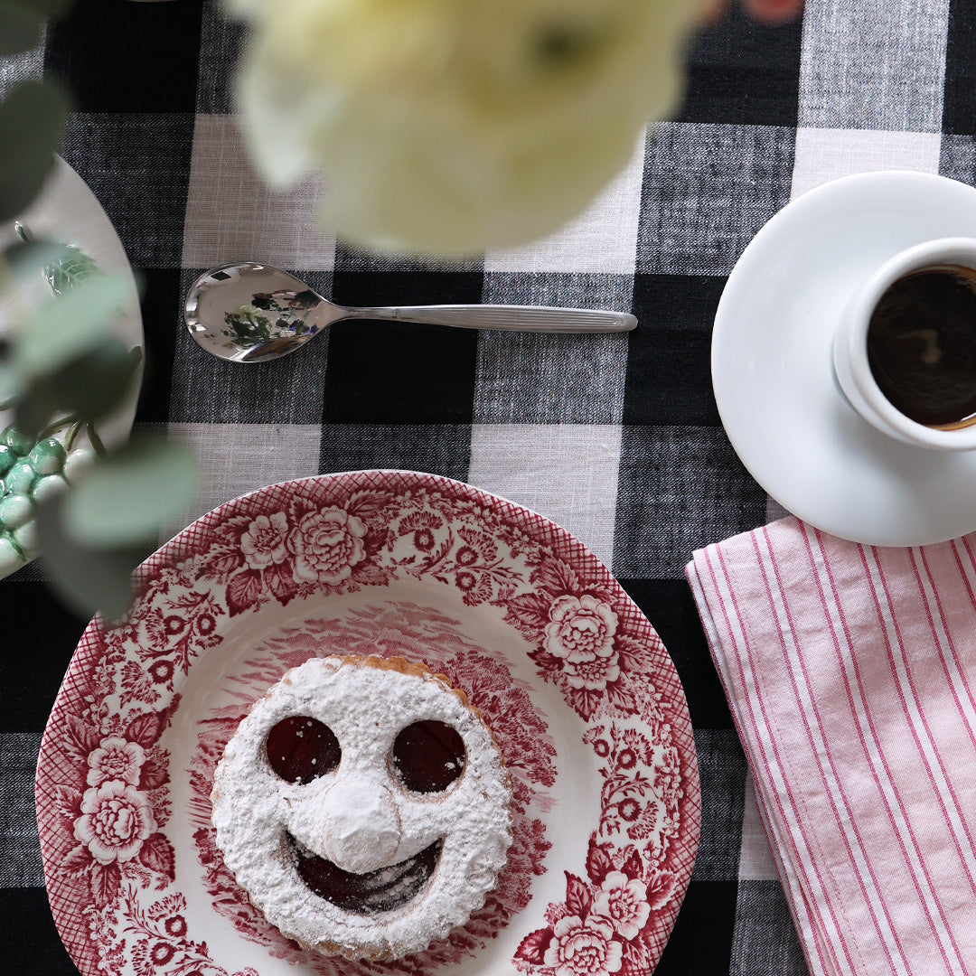 Tablecloth *Check Black Big