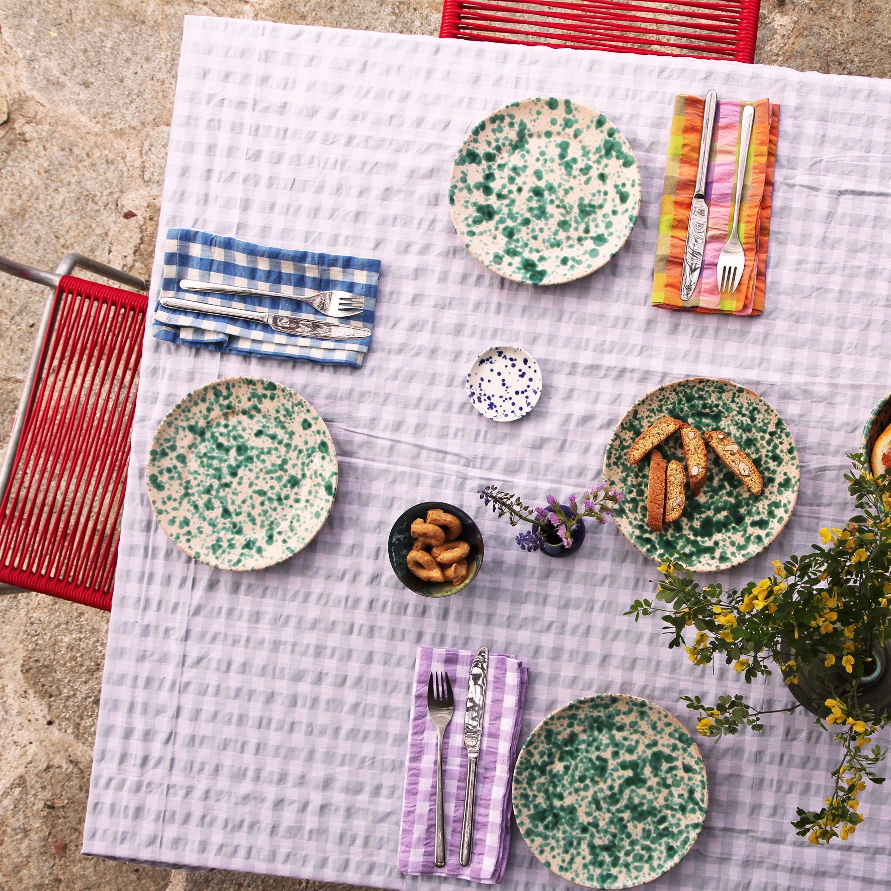 Napkin *Check Light Blue