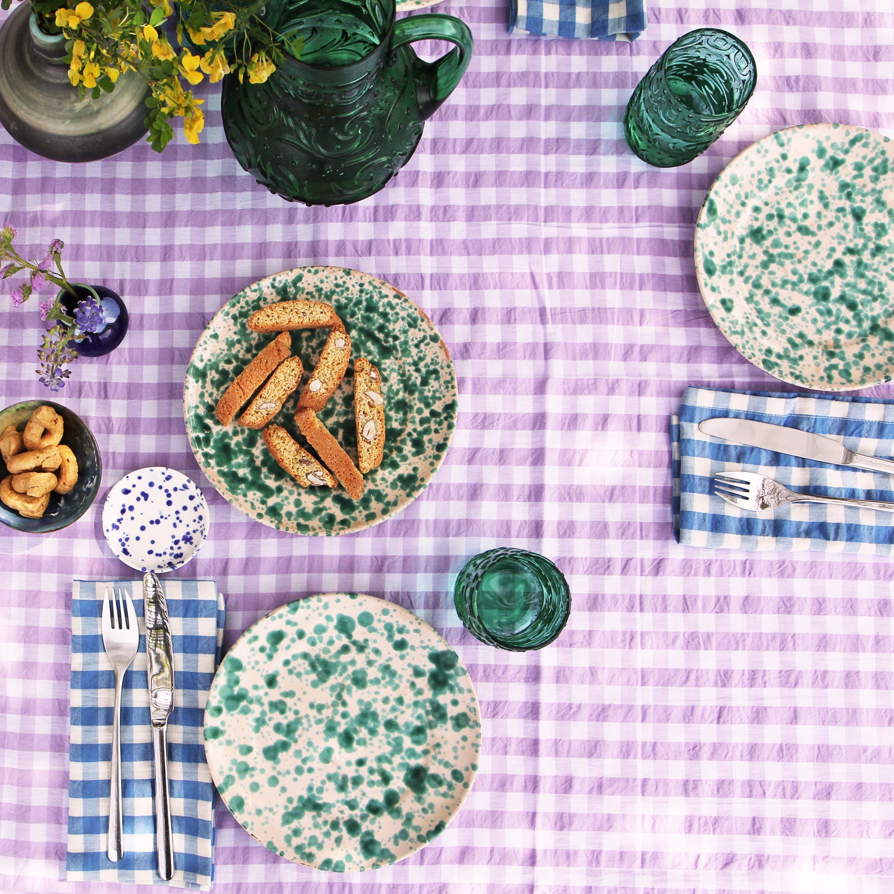 Napkin *Check Light Blue