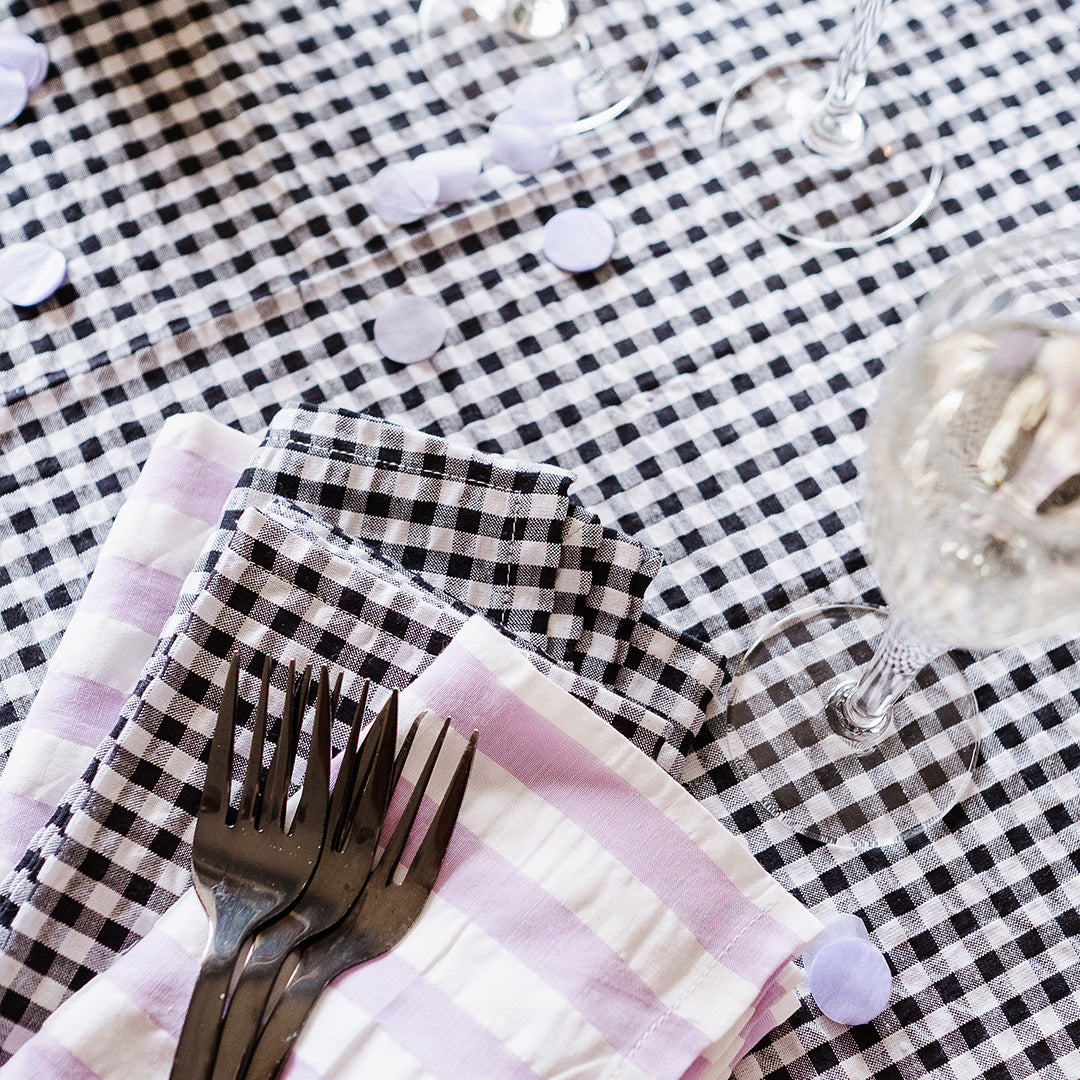 Tablecloth *Check Black White