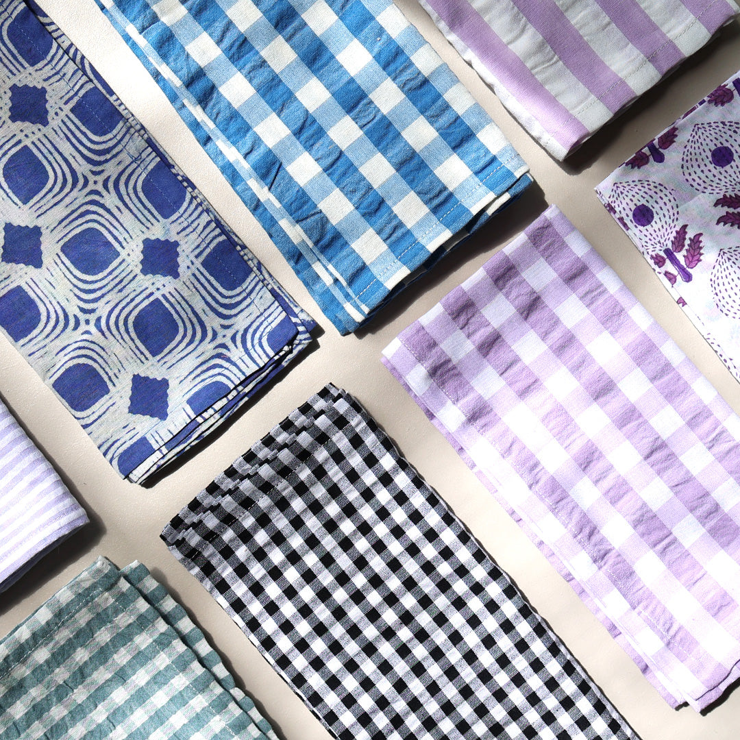 Napkin *Check Blue Small