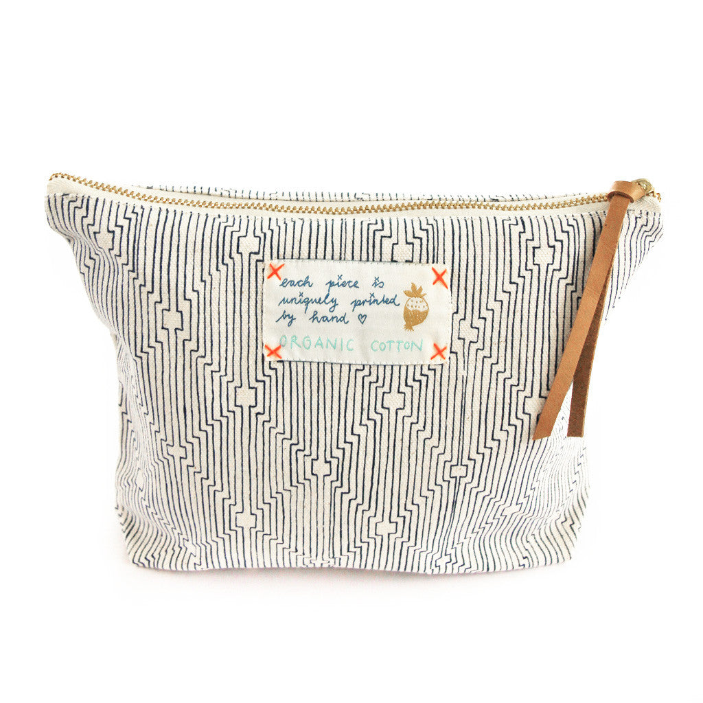 *My blue route* Organic Cotton Pouch - Lili Pepper