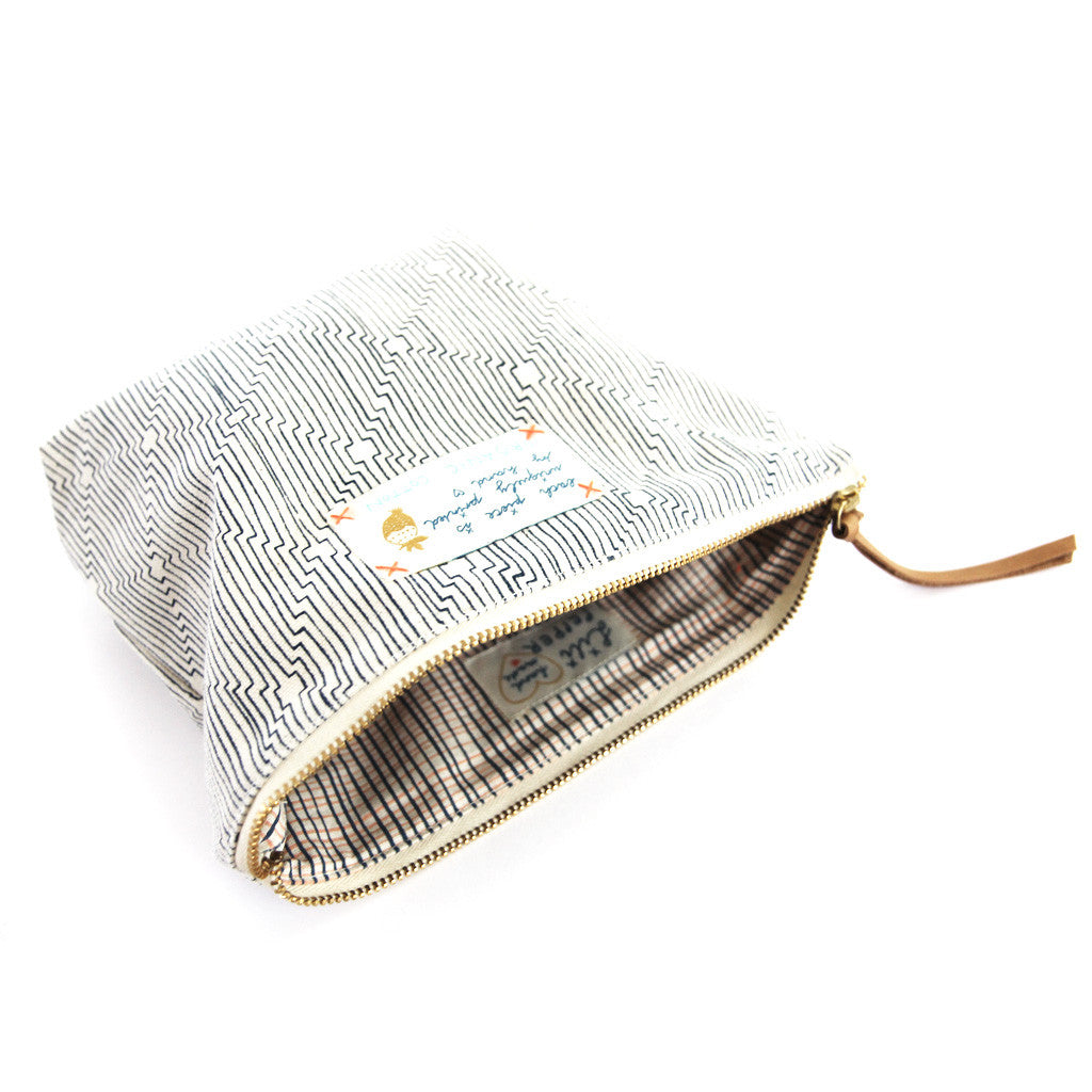 *My blue route* Organic Cotton Pouch - Lili Pepper