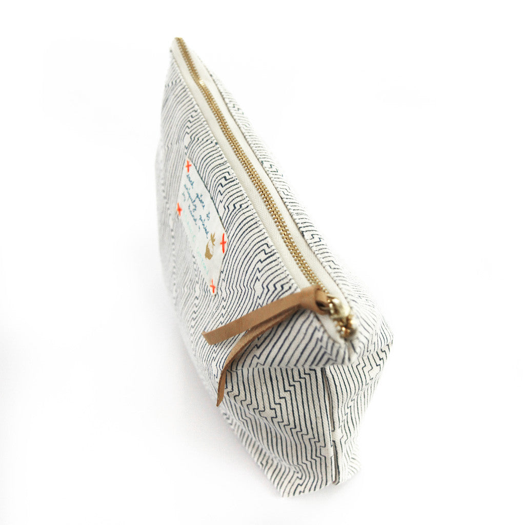 *My blue route* Organic Cotton Pouch - Lili Pepper