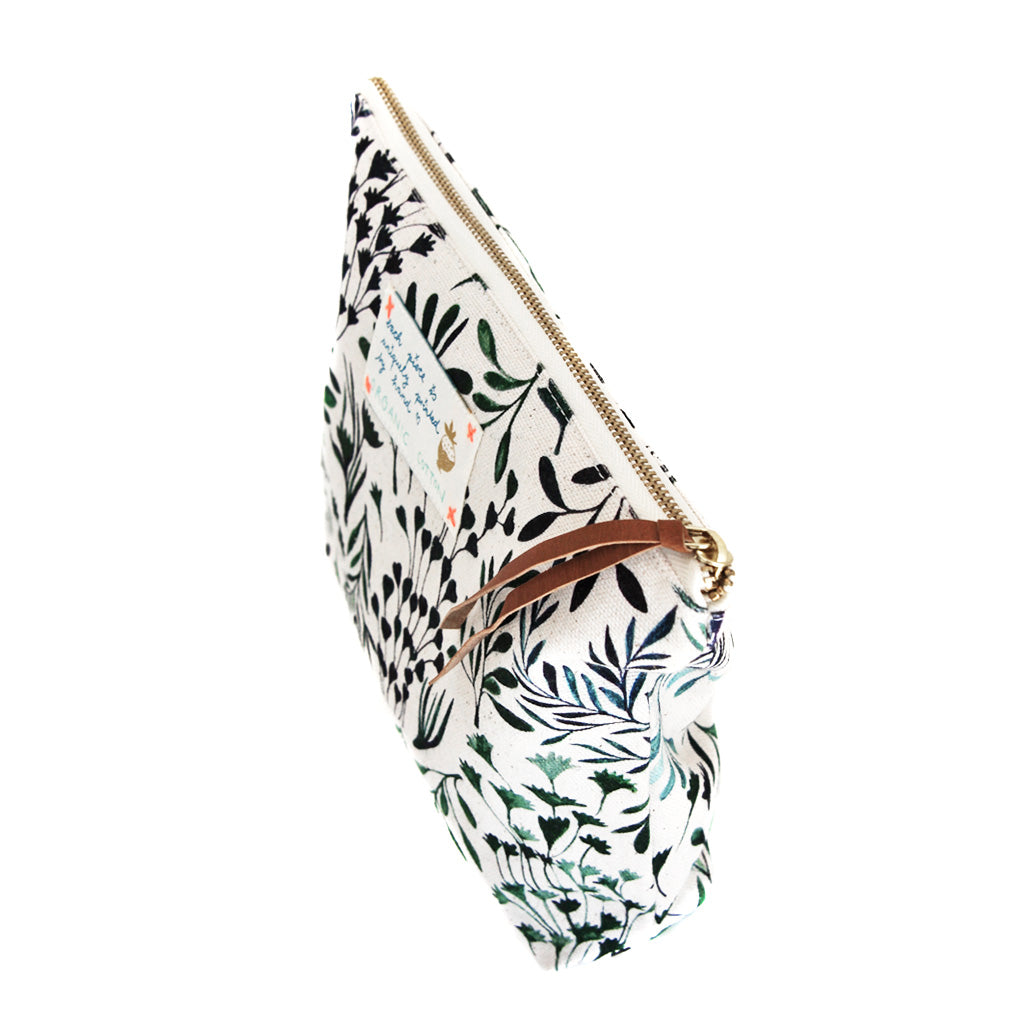 *My Green Leaves* Organic Cotton Pouch - Lili Pepper