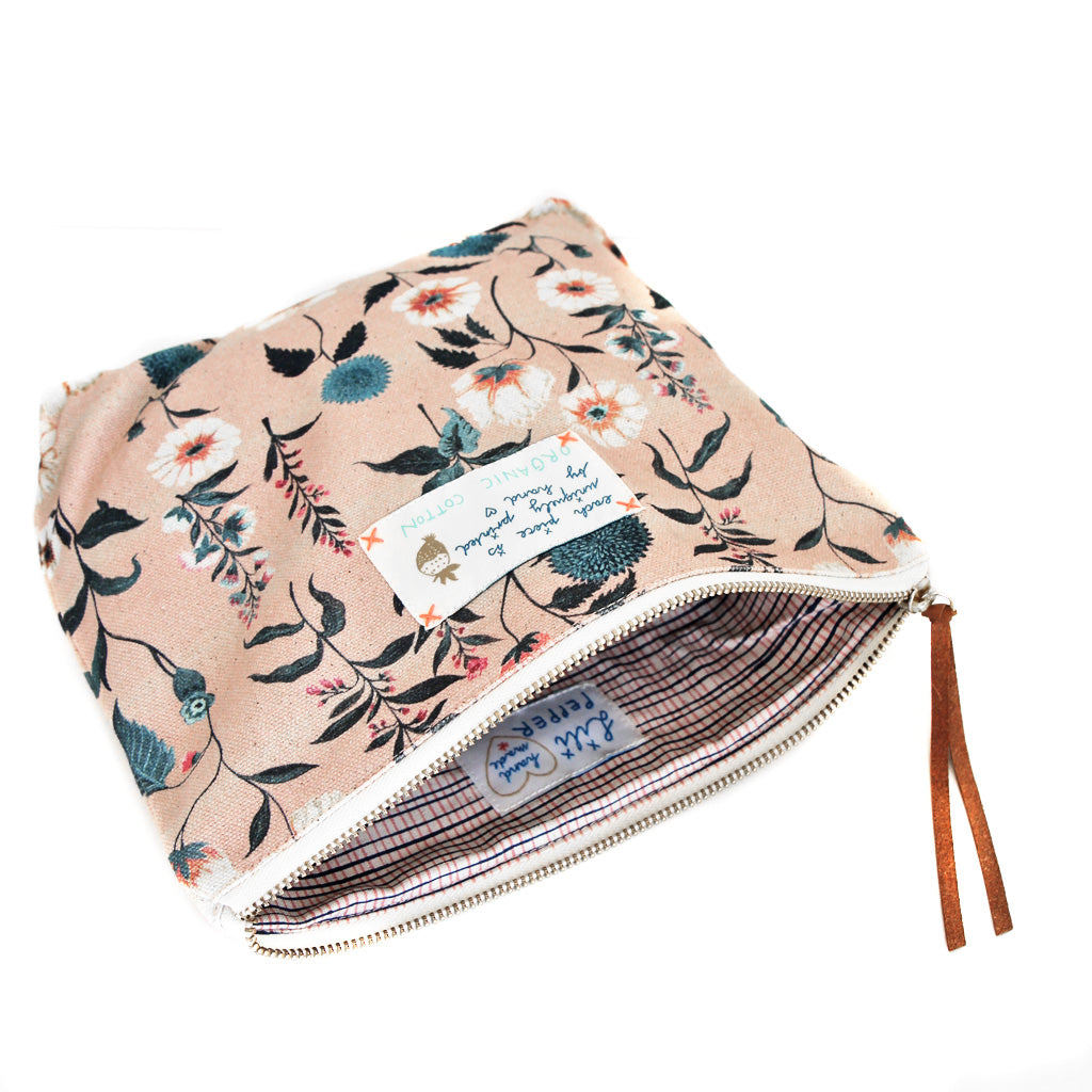 *My Rose Flowers* Organic Cotton Pouch - Lili Pepper