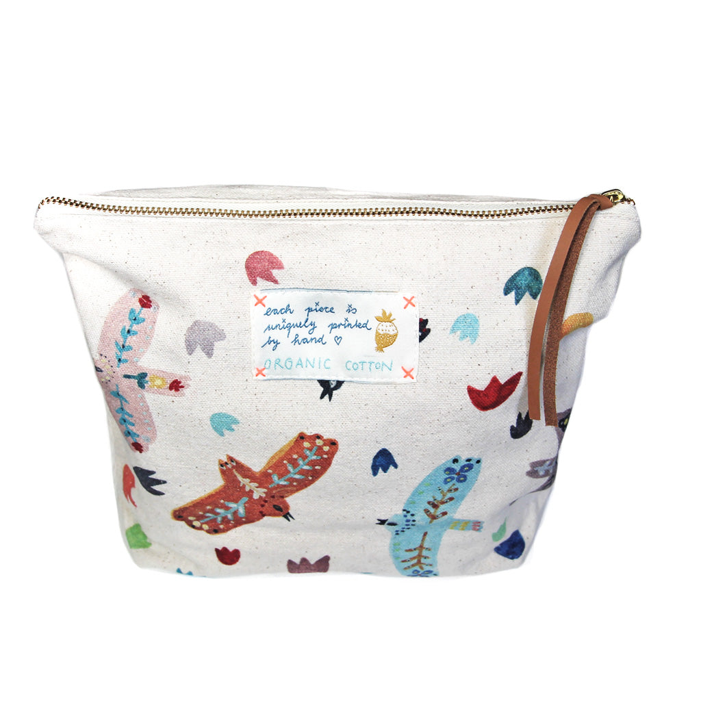 *My Birds* Organic Cotton Pouch - Lili Pepper