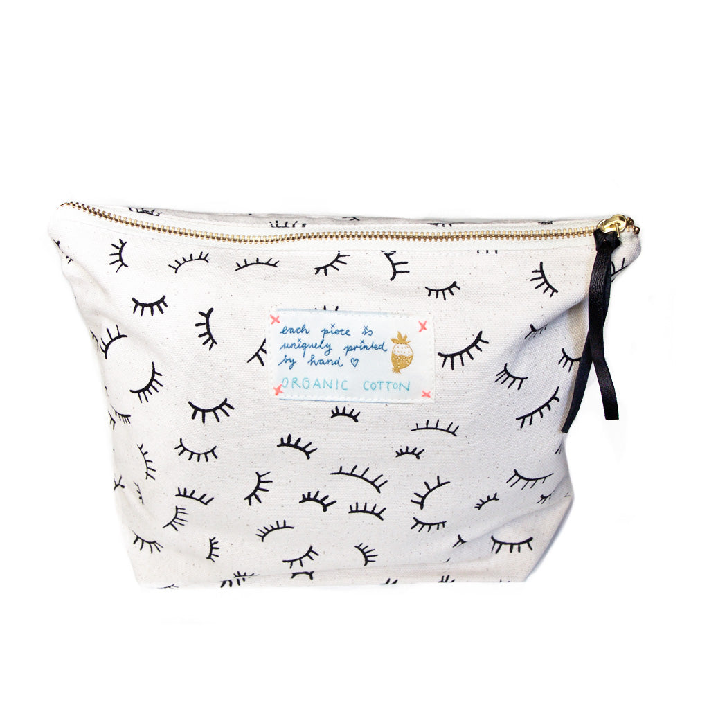*My lashes* Organic Cotton Pouch - Lili Pepper