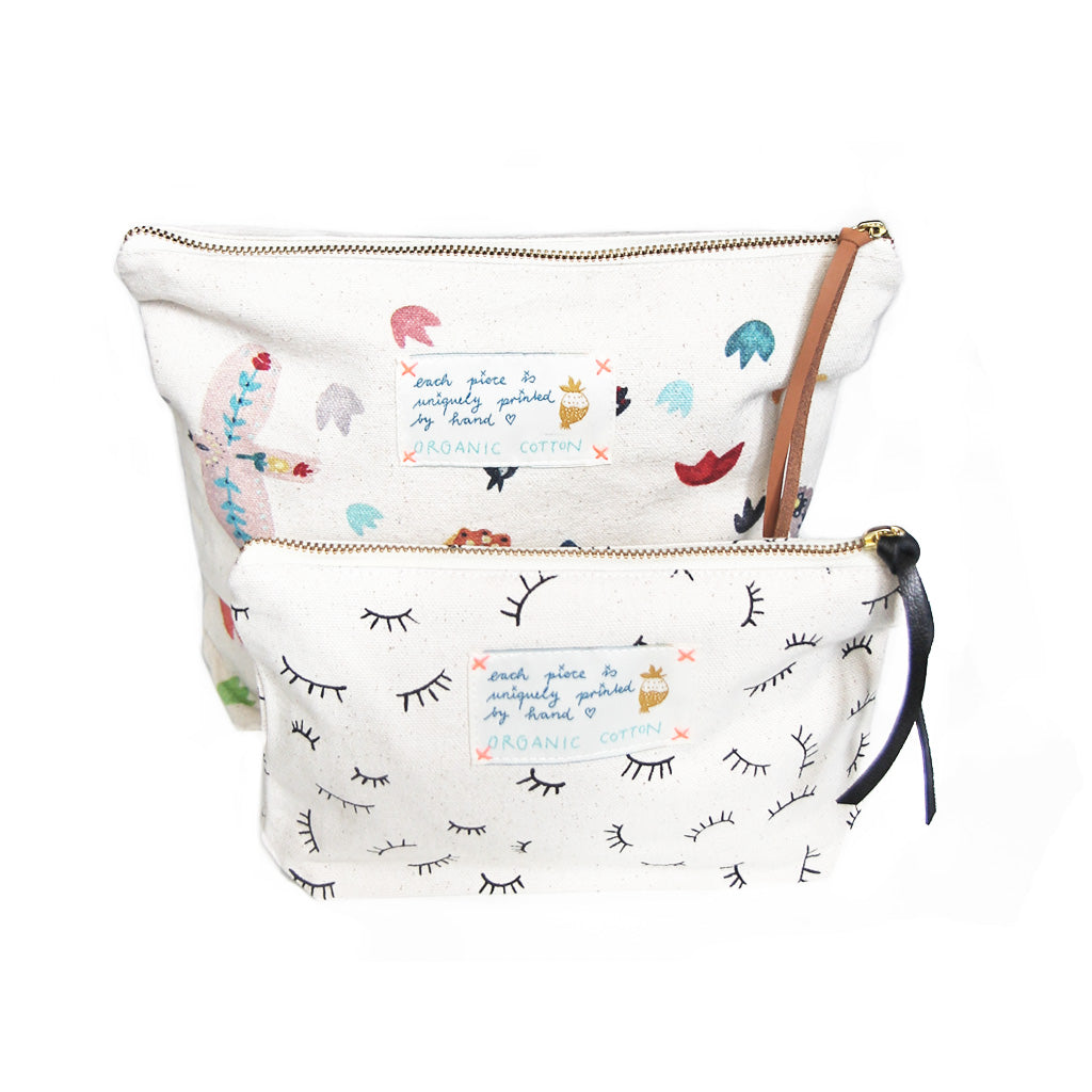 *My lashes* Organic Cotton Pouch - Lili Pepper