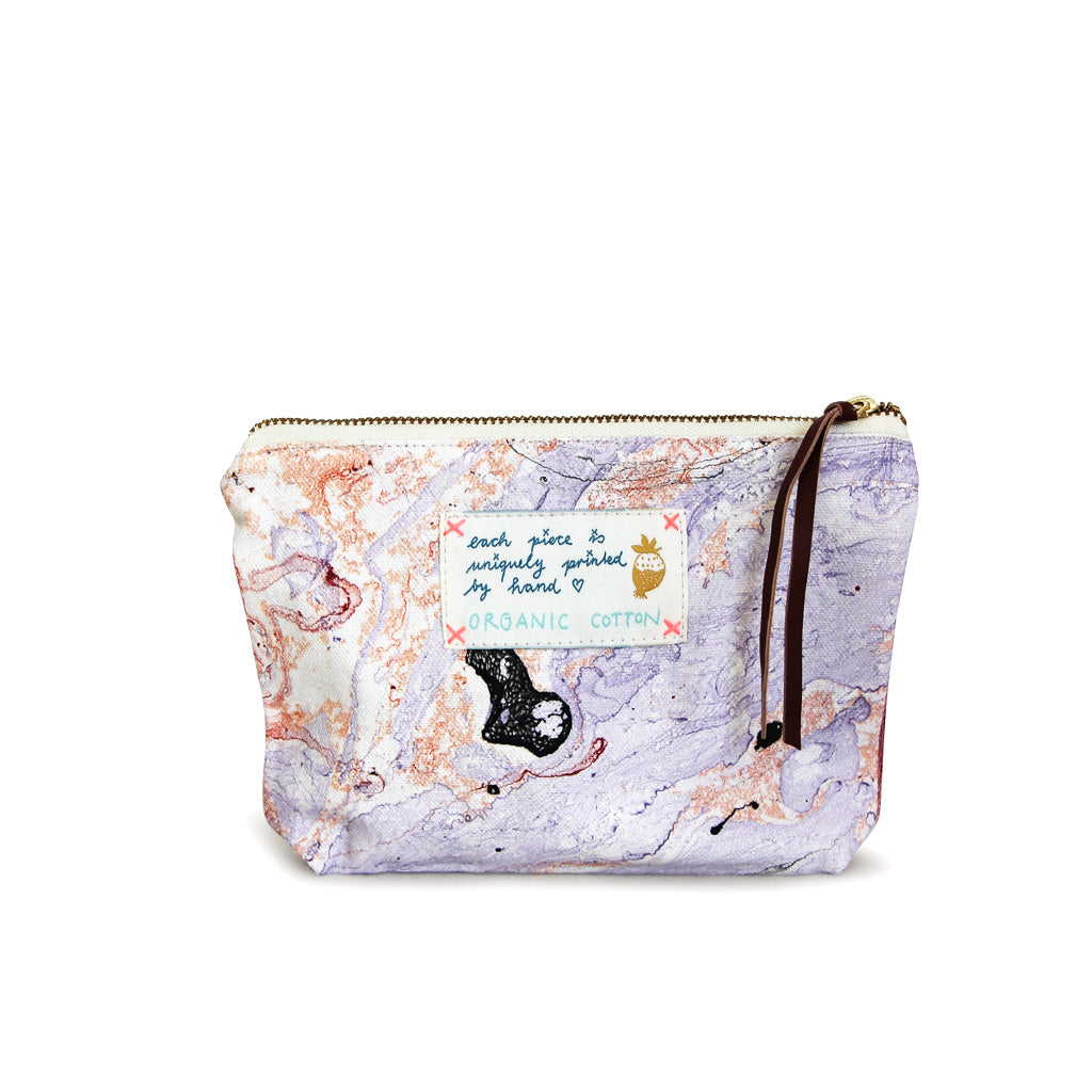 *Marble* Organic Cotton Pouch - Lili Pepper